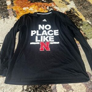 Adidas Black Nebraska Long Sleeve Shirt